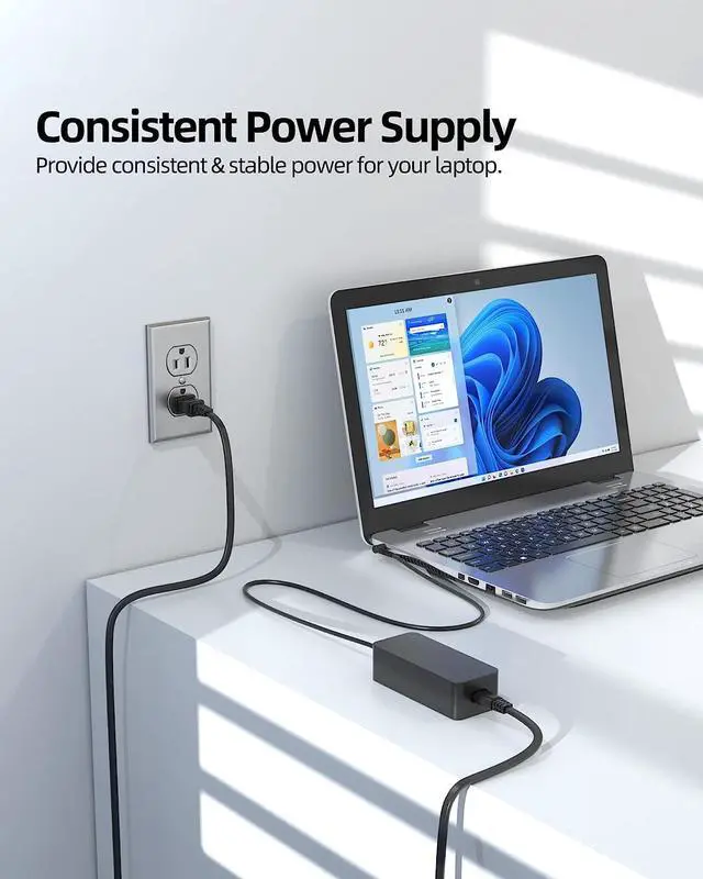 Alt view image 7 of 7 - 48W AC Charger Fit for LG Gram 15 17 15Z95N 17Z90N 17Z95N 17Z90N-R.ARS6U1 17Z95N-G.AAS7U1 15Z95N-G.AAC6U1 15Z95N-G.APS5U1 15Z95N-H.AAC8U1 15Z95N-H.AAS8U1 Laptop Power Supply Adapter Cord
