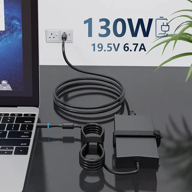 Alt view image 6 of 6 - 130W AC Charger for Dell inspiron 15 7559,Dell Precision 3510 3520 3530 M90 M2400 M4400 M4500 M6300,PA-4E LA130PM121 DA130PE1-00 JU012 Laptop Adapter