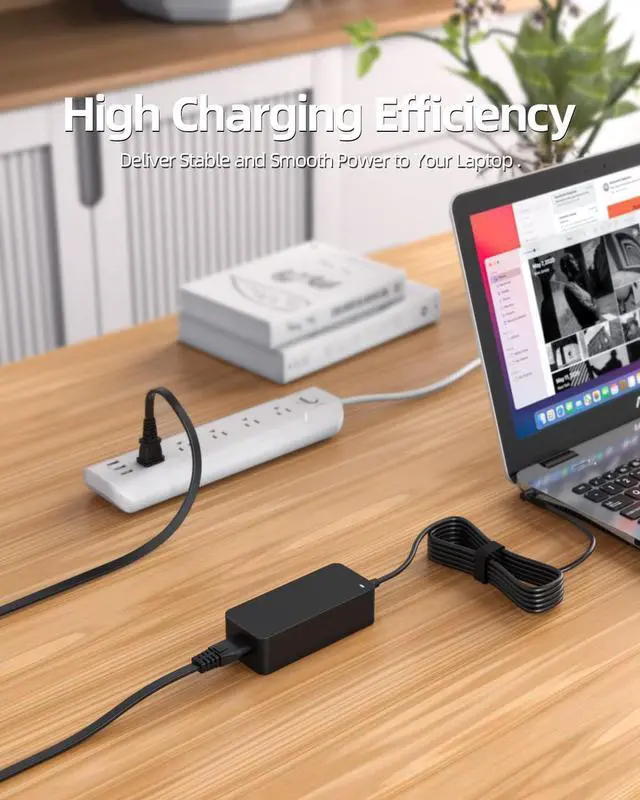 Alt view image 7 of 7 - Charger Fit for LG Gram Laptop - (Safety Certified by UL)(Round Tip)