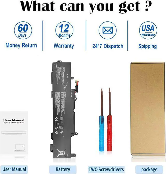 Alt view image 7 of 7 - SS03XL 933321-855 Battery for HP EliteBook 840 G5,EliteBook 730 735 740 745 830 846 G5, EliteBook 735 745 830 840 G6 ZBook 14U G5 G6 HSN-I13C-4 HSN-112C HSTNN-LB8G 932823-421 932823-1C1 SS03050XL