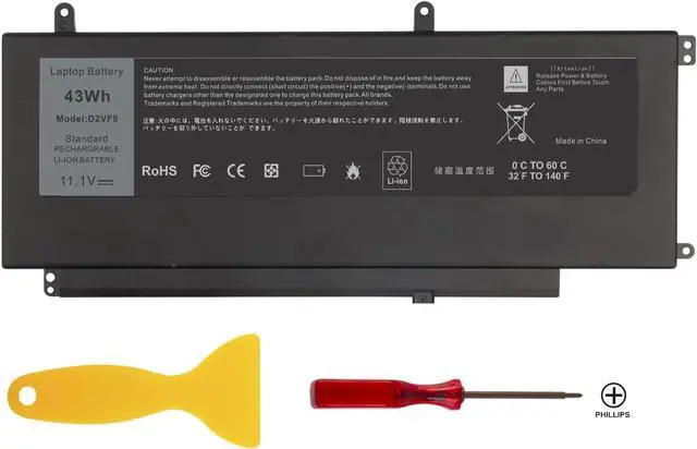 Alt view image 2 of 7 - TREE.NB D2VF9 Battery Replacement for Dell Inspiron 15 7547 7548 0PXR51 PXR51 11.1V 45Wh