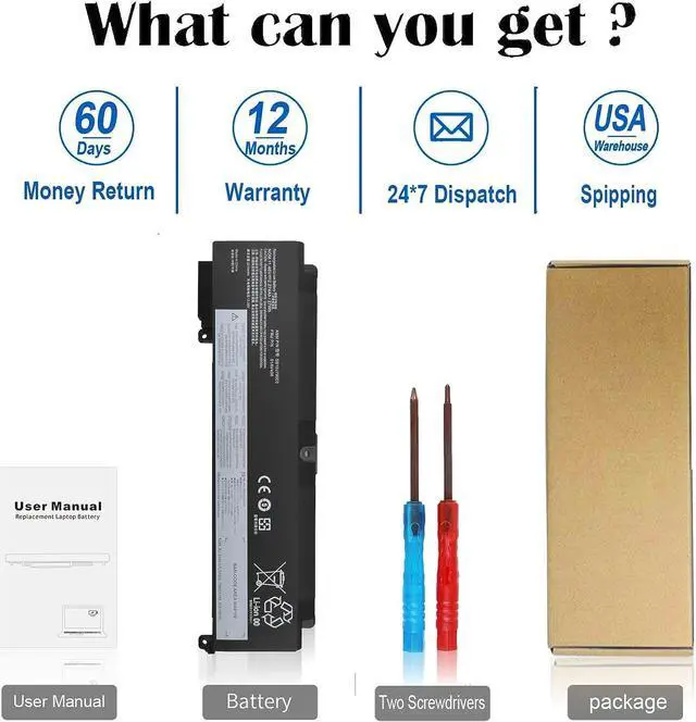 Alt view image 7 of 7 - 01AV406 Battery for Lenovo ThinkPad T460S T470S Series SB10J79003 01AV405 01AV462 00HW024 00HW025 00HW038 01AV407 01AV408 SB10J79002 L16M3P73 SB10K97605 SB10F46462 SB10F46463 SB10F46476 11.46V 27Wh