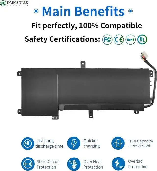 Alt view image 3 of 7 - VS03XL Battery for HP Envy 15T-AS000 15T-AS100 15T-AS100 CTO 15-AS 15-AS133CL X6V56UA 15-AS020NR 15-AS152NR 15-AS043CL 15-AS002LA 15-AS004LA 15-AS014WM HSTNN-UB6Y 849047-541 849313-850 3ICP7/61/80
