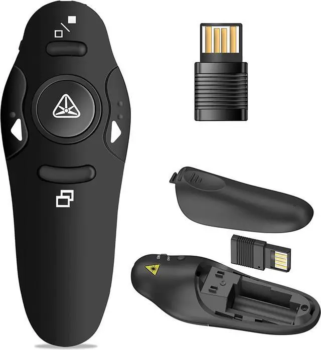 Main image of Presentation Clicker Wireless Presenter Remote USB Control Powerpoint PPT Clicker Laser Pointer RF 2.4GHz Presenter Remote Google Slide Advancer Powerpoint Clicker for Computer/Laptop/Mac/Keynote