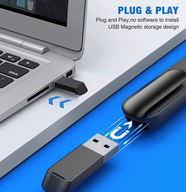 Alt view image 3 of 7 - Wireless Presenter Remote with Air Mouse Control Rechargeable USB Presentation Clicker PPT Pointer RF 2.4GZ PowerPoint Clicker Slide Advancer for Computer Laptop Mac