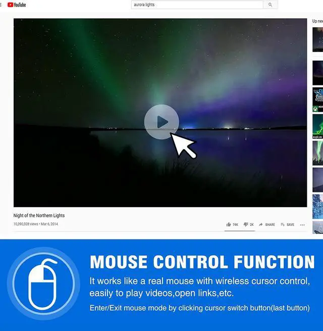 Alt view image 5 of 7 - Wireless Presenter Remote with Air Mouse Control Rechargeable USB Presentation Clicker PPT Pointer RF 2.4GZ PowerPoint Clicker Slide Advancer for Computer Laptop Mac