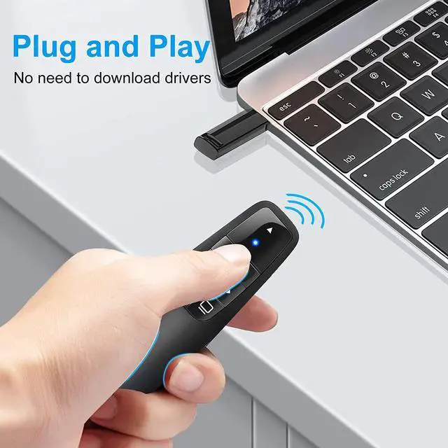 Alt view image 3 of 7 - Presentation Clickers for PowerPoint, Clicker for Laptop Presentations Remote, USB Wireless Presenter Remote, Power Point Remote Clicker for Computer/Mac/PPT/Google Slide Advancer