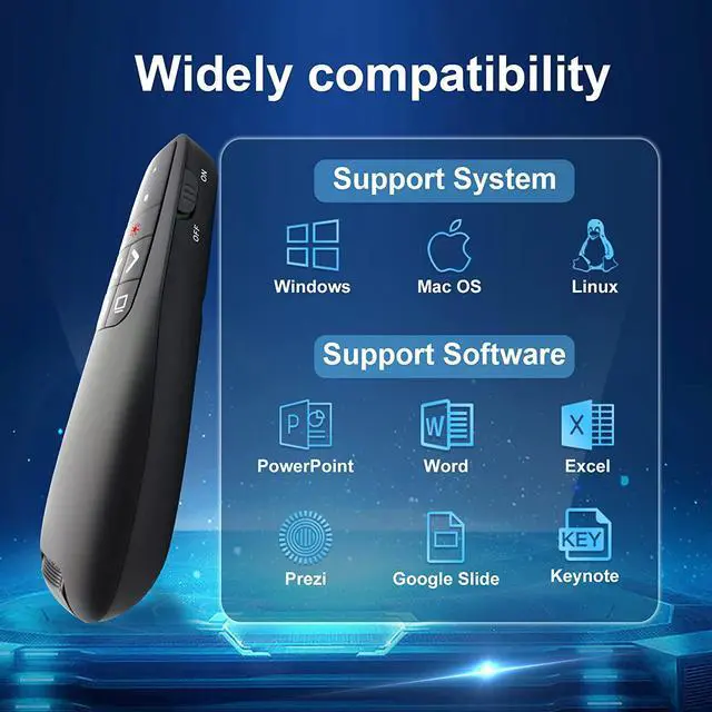 Alt view image 6 of 7 - Presentation Clickers for PowerPoint, Clicker for Laptop Presentations Remote, USB Wireless Presenter Remote, Power Point Remote Clicker for Computer/Mac/PPT/Google Slide Advancer