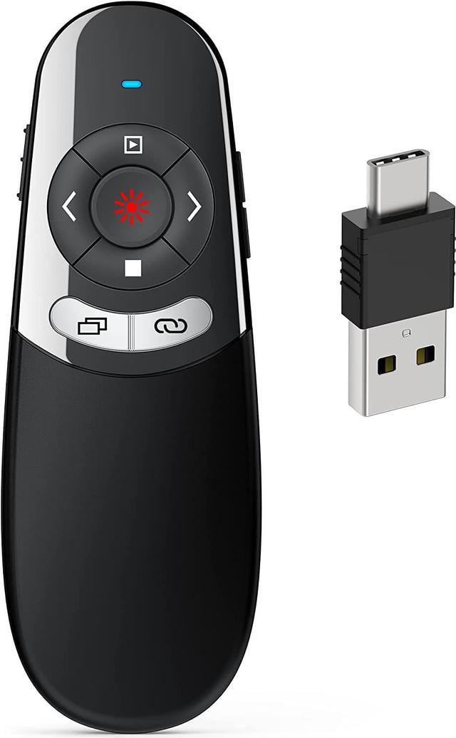 DINOSTRIKE 2 in 1 Type C and USB Presentation Clicker for