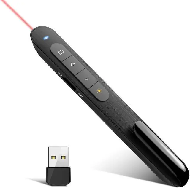 Main image of Clicker for Laptop Presentations with Wireless Presenter Remote, 328FT/100m Remote Range Powerpoint Presentation Clickers Wireless Presenter Remotes for PPT/Google Slide Advancer, Toys for Pet/Cats