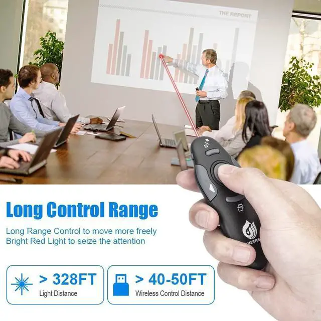 Alt view image 3 of 7 - Wireless Presenter PPT Controller Presentation Remote Control Laser Pointer USB Mouse Clicker Flip Pen