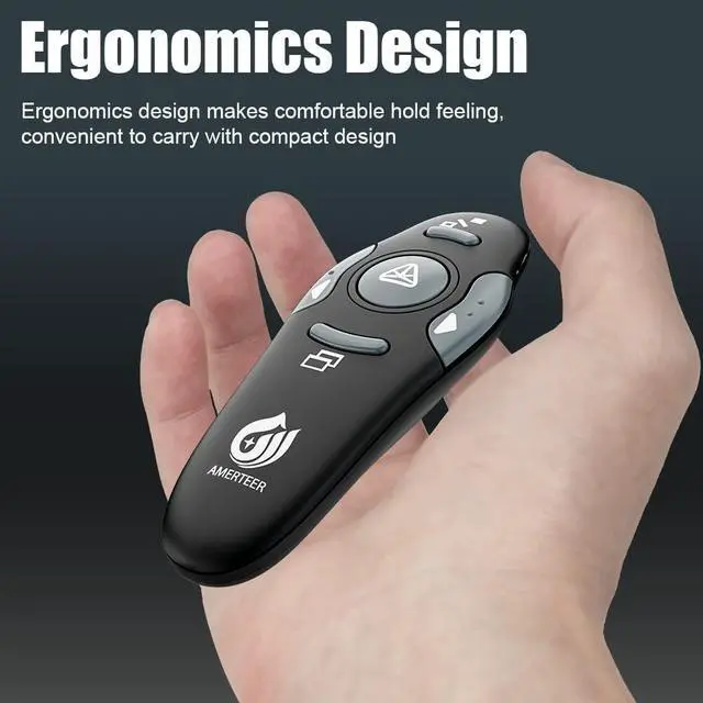 Alt view image 5 of 7 - Wireless Presenter PPT Controller Presentation Remote Control Laser Pointer USB Mouse Clicker Flip Pen