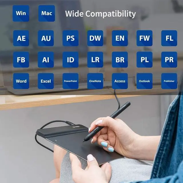 Alt view image 3 of 4 - Drawing Tablet XPPen StarG640 Digital Graphic Tablet 6x4 Inch Art Tablet with Battery-Free Stylus Pen Tablet for Mac, Windows and Chromebook (Drawing/E-Learning/Remote-Working)