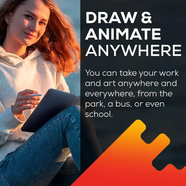 Alt view image 2 of 7 - Simbans PicassoTab Drawing Tablet No Computer Needed [4 Bonus Items] Drawing Apps, Stylus Pen, Portable, Standalone, 10 Inch Screen, Best Gift for Beginner Digital Graphic Artist -PCX