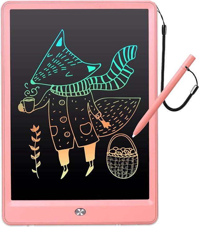 EooCoo LCD Writing Tablet, 10 Inch Doodle Board, Colorful Electronic  Drawing Tablet Gifts for 3-7 Years Old Kids, Drawing Pad Toys for Boys  Girls, Toddler Educational Learning Travel, Pink 