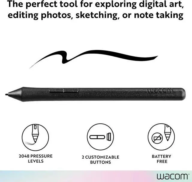 Alt view image 3 of 7 - Wacom Intuos Pen LP190K (Old Version), Black