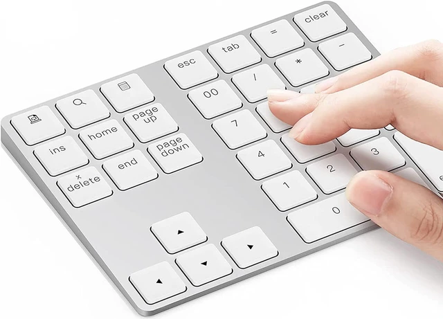 Main image of Lekvey Bluetooth Number Pad, Aluminum Rechargeable Wireless Numeric Keypad
