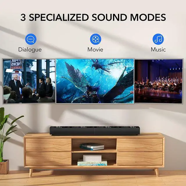 Alt view image 2 of 7 - 2.1 CH Soundbar with Built-in Subwoofer, 31 Inch Sound Bar for TV with Bluetooth/HDMI ARC/Optical/AUX/USB Connections