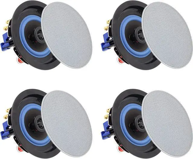 Main image of Herdio 4 Inch 320 Watts 2-Way Bluetooth Ceiling Speakers Package Perfect for Home Theater System, Living Room,Office,Flush Mount4 Speakers
