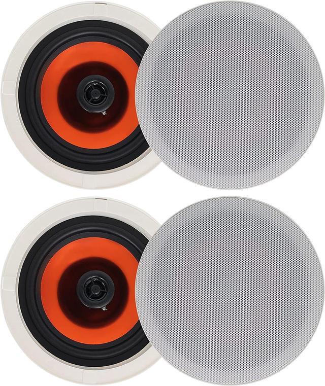 Herdio in Ceiling Speakers, 6.5 Inch 600 Watts Flush Mount Speakers for  Bathroom, Kitchen,Living Room,Office(4 Speakers)