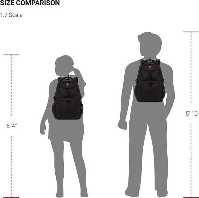 Alt view image 7 of 7 - SwissGear Mini 1900 Scansmart Slim Version Laptop Backpack, Black, 16-Inch
