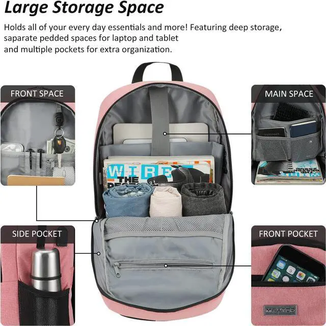 Alt view image 2 of 6 - MAXTOP Travel Laptop Backpack Business Anti-theft Backpacks Water Resistant School College Bookbag