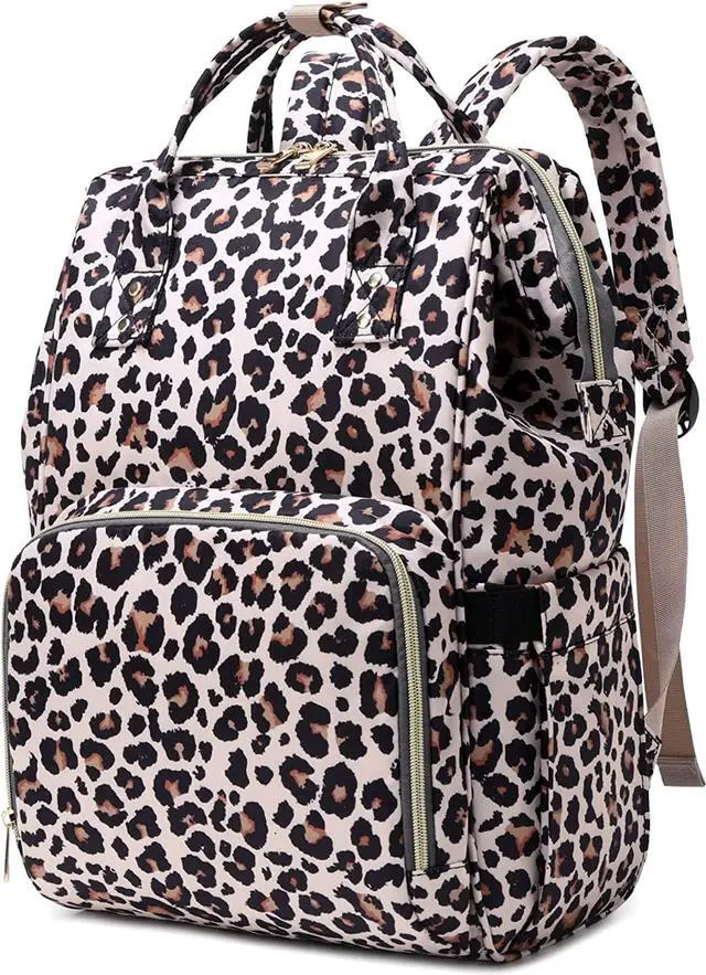 Main image of Leopard Women Laptop Backpack, College School Backpack Bookbag 15.6 Inch Computer Backpacks for Work Business Travel