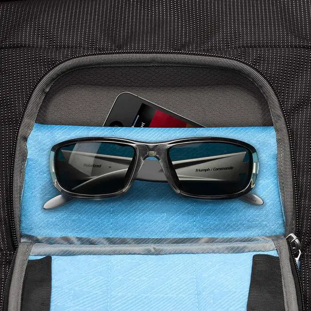 Alt view image 6 of 7 - Thule Crossover 32L Backpack - 15inch MacBook Pro / 15.6inch PC/Tablet compatible - Crush proof sunglass/tech pocket - Travel backpack - Carry on sized backpack,Black