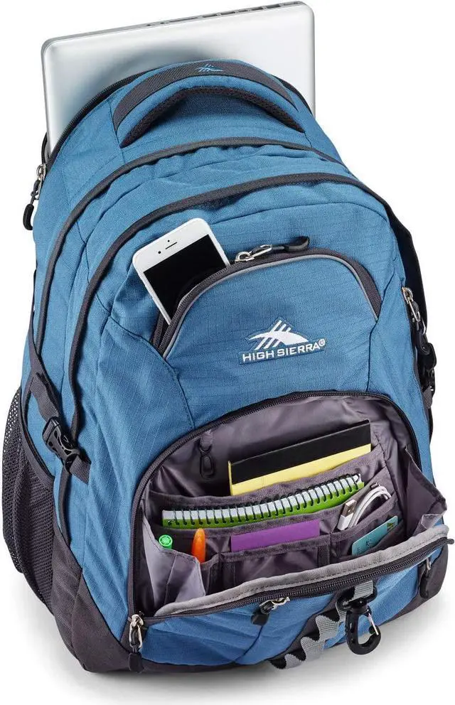 Alt view image 3 of 6 - High Sierra Access 2.0 Laptop Backpack, Graphite Blue/Mercury, One Size