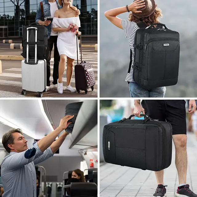 Alt view image 7 of 7 - JCDOBEST Carry on Backpack, Extra Large 50L Airline Approved TSA Travel Backpacks with 3 Packing Cubes for Women Men, USB Charging Expandable Overnight Luggage Daypack Business Suitcase Backpack