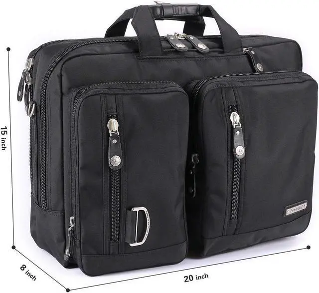 Alt view image 5 of 6 - 18.4 Inches Laptop Bag Multi-function Briefcase Backpack with Handle and Shoulder Strap Fits Up To 19 Inch Laptops Notebook Computer