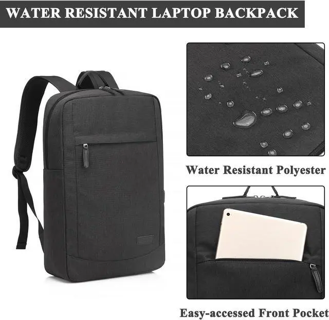 Alt view image 4 of 7 - VASCHY 17 inch Laptop Backpack for Men with USB Port Lightweight Slim Business Backpack