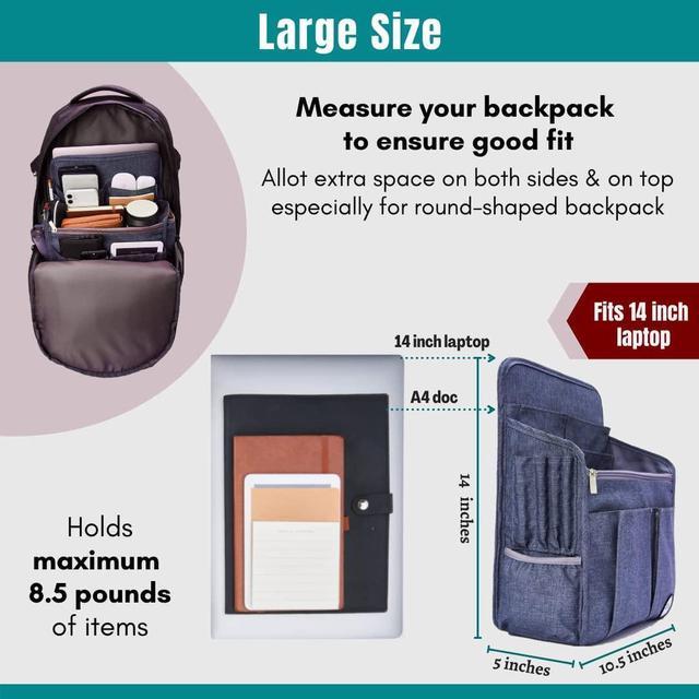 Baggex Store Backpack Insert Organizer Blue
