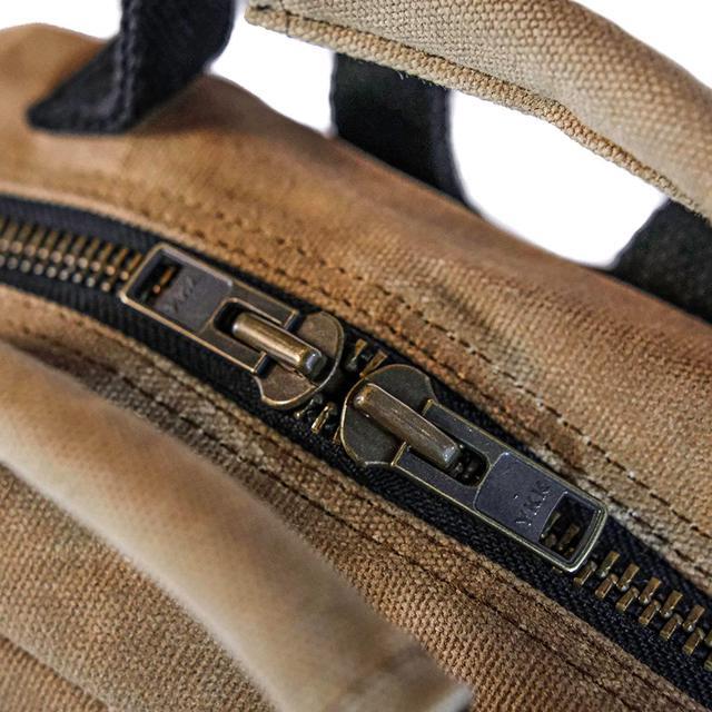 Alt view image 4 of 7 - Waxed Canvas Backpack  Rugged & Water-Resistant Rucksack with Laptop Sleeve  Built for Work, Travel, & Everyday Carry - Canvas Backpack for Men and Women