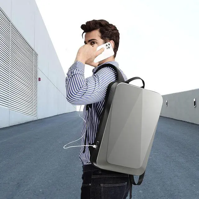 Alt view image 5 of 6 - JUMO CYLY Anti-Theft Hard Shell Laptop Backpack, Waterproof Gaming Backpack with USB Charging Port Slim Bookbag with Lock