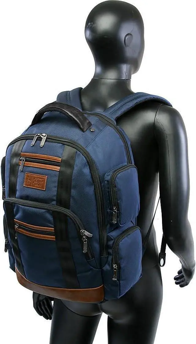 Alt view image 5 of 5 - ORIGINAL PENGUIN Peterson Laptop Backpack Fits Most 15-inch Laptop and Notebook Backpack, Navy
