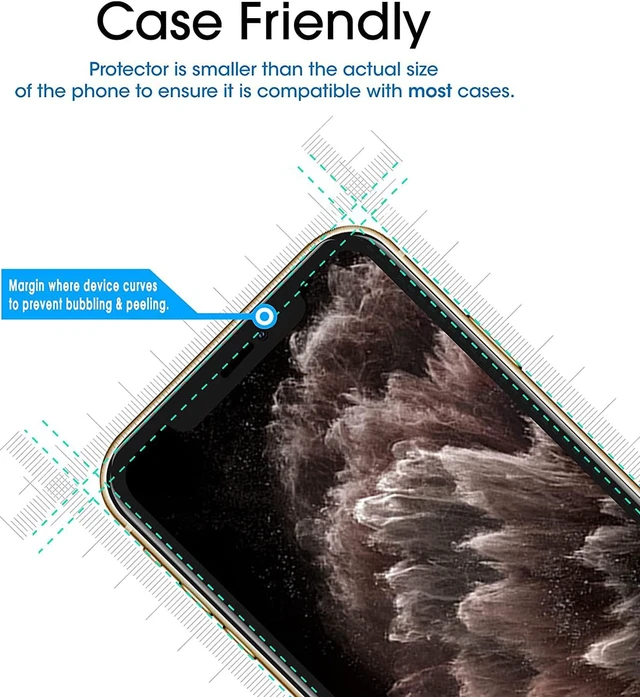 Alt view image 4 of 6 - amFiIm OneTouch for iPhone 11 Pro Screen Protector 5.8 Tempered Glass