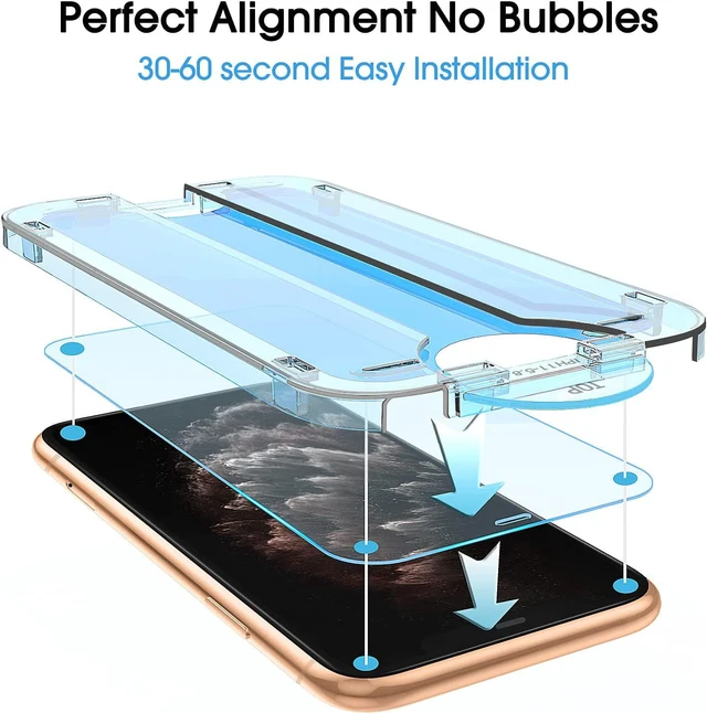 Alt view image 3 of 6 - amFiIm OneTouch for iPhone 11 Pro Screen Protector 5.8 Tempered Glass