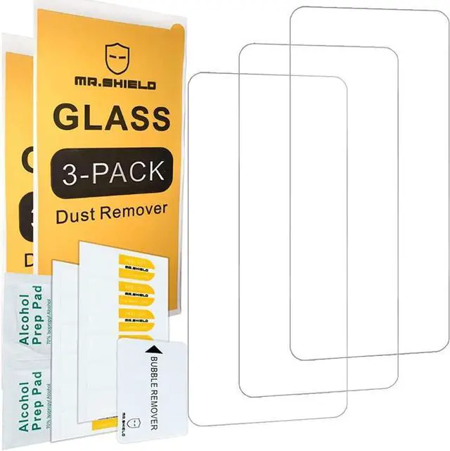Alt view image 2 of 5 - Mr.Shield [3-Pack] Designed For Motorola Moto G60s [Tempered Glass] [Japan Glass with 9H Hardness] Screen Protector with Lifetime Replacement, Welcome to consult