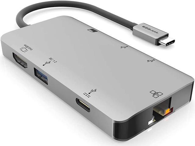 Hub USB-C 8 ports (USB, carte SD, Ethernet, HDMI)