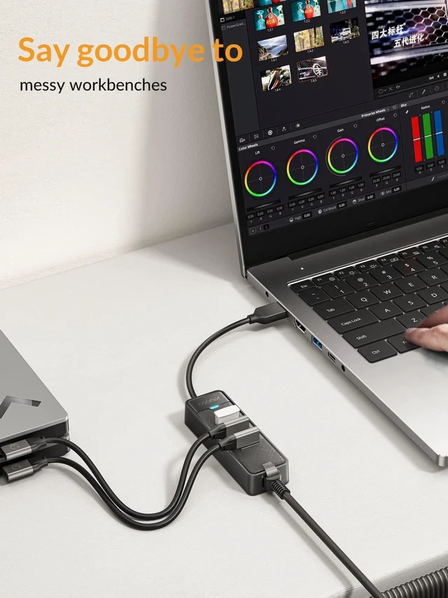Alt view image 6 of 6 - USB 3.0 to Ethernet Adapter, iDsonix 3-Port USB 3.0 Hub with RJ45 10/100/1000 Gigabit Ethernet Adapter for Laptop, Support Windows, Mac OS, Surface Pro, Linux, XPS and More