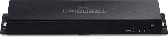 Alt view image 5 of 8 - TRENDnet TU-S4, 4-Port USB to Serial RS232 Hub, Black