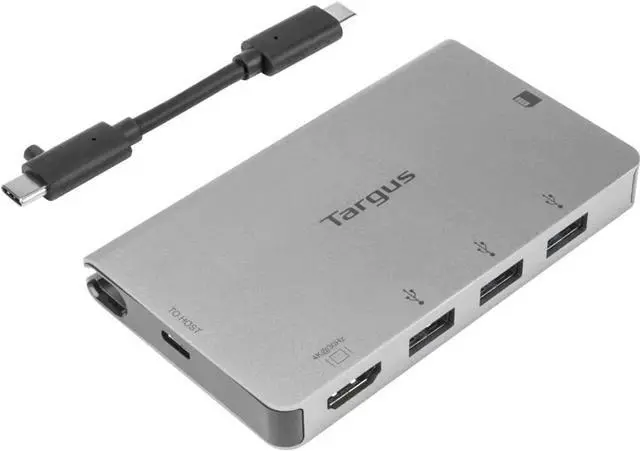 Main image of Targus USB-C Single 4K HDMI Video Multi-Port Adapter w/Card Reader, Gray (ACA963CA)