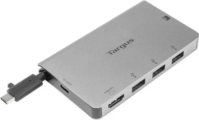 Alt view image 4 of 7 - Targus USB-C Single 4K HDMI Video Multi-Port Adapter w/Card Reader, Gray (ACA963CA)