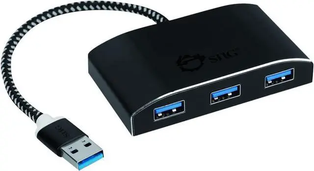 Main image of SIIG SuperSpeed 4 Port USB 3.0 Hub With 5V Power Adapter and Woven Braided USB - Powered Hub & Port Adapter