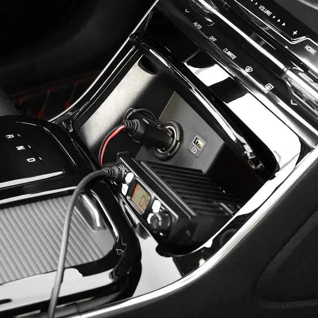 Alt view image 2 of 6 - CB-27 Pro CB Radio 40-Channel Mini Mobile with AM FM Instant Emergency Channel 9/19, 4W Power Output, LCD Display, VOX, RF Gain, and Handheld Mic