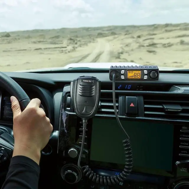 Alt view image 4 of 6 - CB-27 Pro CB Radio 40-Channel Mini Mobile with AM FM Instant Emergency Channel 9/19, 4W Power Output, LCD Display, VOX, RF Gain, and Handheld Mic