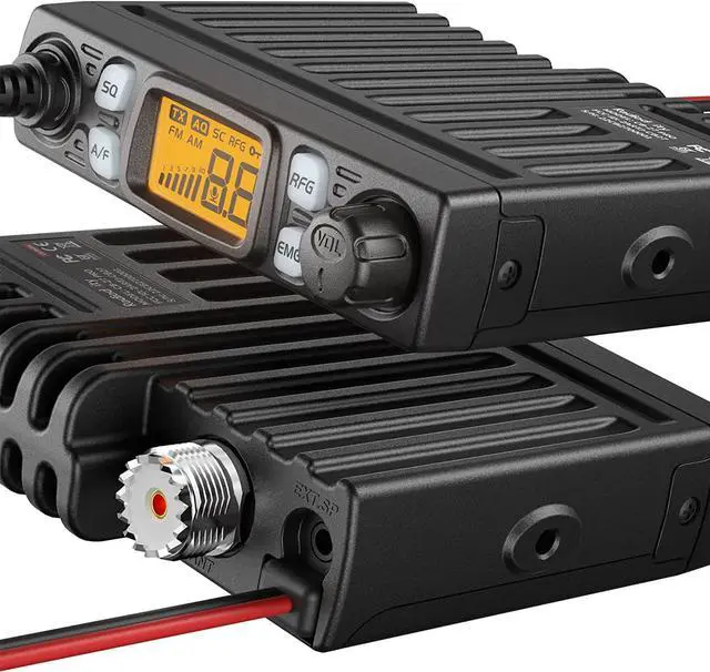 Alt view image 5 of 6 - CB-27 Pro CB Radio 40-Channel Mini Mobile with AM FM Instant Emergency Channel 9/19, 4W Power Output, LCD Display, VOX, RF Gain, and Handheld Mic