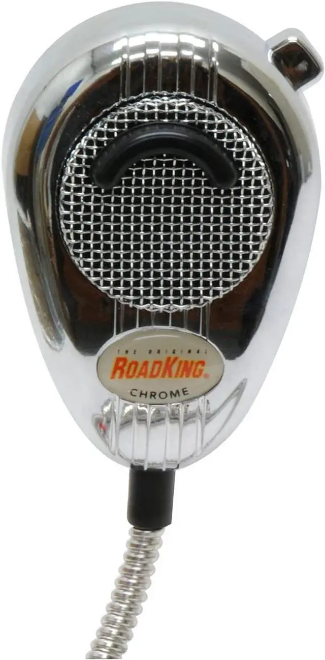 Alt view image 4 of 4 - RoadKing RK56CHSS Chrome Noise Canceling CB Microphone with Chrome Flex Cord,XLR, Silver