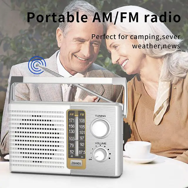 Alt view image 7 of 7 - AM FM Radio AC & Battery Powered Headphone Jack for Senior Home Use | Built-in loud speaker,transistor radios,big tuning knob,clear dial,simple operation,perfect for daily use and holiday gifts